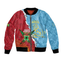 Saint Lucia and Guyana Cricket Personalized Bomber Jacket Kings Amazon Warriors Together - Wonder Print Shop