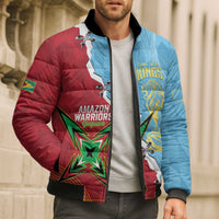 Saint Lucia and Guyana Cricket Personalized Bomber Puffer Jacket Kings Amazon Warriors Together - Wonder Print Shop