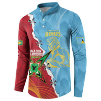 Saint Lucia and Guyana Cricket Personalized Button Sweatshirt Kings Amazon Warriors Together - Wonder Print Shop