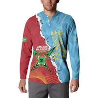Saint Lucia and Guyana Cricket Personalized Button Sweatshirt Kings Amazon Warriors Together - Wonder Print Shop
