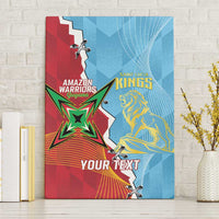 Saint Lucia and Guyana Cricket Personalized Canvas Wall Art Kings Amazon Warriors Together - Wonder Print Shop