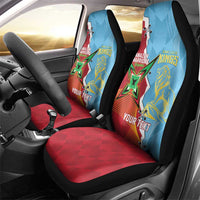 Saint Lucia and Guyana Cricket Personalized Car Seat Cover Kings Amazon Warriors Together - Wonder Print Shop