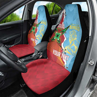 Saint Lucia and Guyana Cricket Personalized Car Seat Cover Kings Amazon Warriors Together - Wonder Print Shop