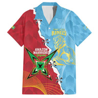 Saint Lucia and Guyana Cricket Personalized Family Matching Long Sleeve Bodycon Dress and Hawaiian Shirt Kings Amazon Warriors Together - Wonder Print Shop