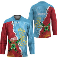 Saint Lucia and Guyana Cricket Personalized Hockey Jersey Kings Amazon Warriors Together - Wonder Print Shop