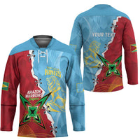 Saint Lucia and Guyana Cricket Personalized Hockey Jersey Kings Amazon Warriors Together - Wonder Print Shop