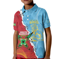 Saint Lucia and Guyana Cricket Personalized Kid Polo Shirt Kings Amazon Warriors Together - Wonder Print Shop