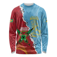 Saint Lucia and Guyana Cricket Personalized Long Sleeve Shirt Kings Amazon Warriors Together - Wonder Print Shop