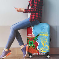 Saint Lucia and Guyana Cricket Personalized Luggage Cover Kings Amazon Warriors Together - Wonder Print Shop