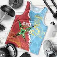 Saint Lucia and Guyana Cricket Personalized Men Tank Top Kings Amazon Warriors Together - Wonder Print Shop