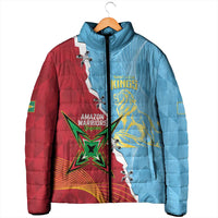 Saint Lucia and Guyana Cricket Personalized Padded Jacket Kings Amazon Warriors Together - Wonder Print Shop