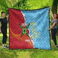 Saint Lucia and Guyana Cricket Personalized Quilt Kings Amazon Warriors Together - Wonder Print Shop