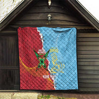Saint Lucia and Guyana Cricket Personalized Quilt Kings Amazon Warriors Together - Wonder Print Shop