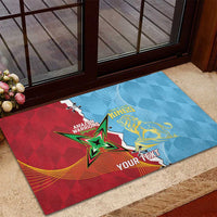 Saint Lucia and Guyana Cricket Personalized Rubber Doormat Kings Amazon Warriors Together - Wonder Print Shop