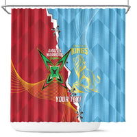 Saint Lucia and Guyana Cricket Personalized Shower Curtain Kings Amazon Warriors Together - Wonder Print Shop