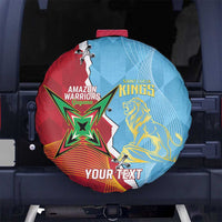 Saint Lucia and Guyana Cricket Personalized Spare Tire Cover Kings Amazon Warriors Together - Wonder Print Shop