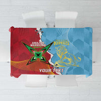 Saint Lucia and Guyana Cricket Personalized Tablecloth Kings Amazon Warriors Together - Wonder Print Shop