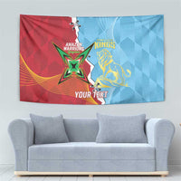 Saint Lucia and Guyana Cricket Personalized Tapestry Kings Amazon Warriors Together - Wonder Print Shop