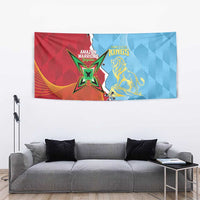 Saint Lucia and Guyana Cricket Personalized Tapestry Kings Amazon Warriors Together - Wonder Print Shop