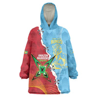 Saint Lucia and Guyana Cricket Personalized Wearable Blanket Hoodie Kings Amazon Warriors Together - Wonder Print Shop