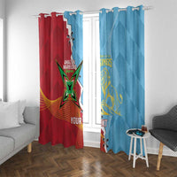 Saint Lucia and Guyana Cricket Personalized Window Curtain Kings Amazon Warriors Together - Wonder Print Shop