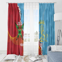 Saint Lucia and Guyana Cricket Personalized Window Curtain Kings Amazon Warriors Together - Wonder Print Shop