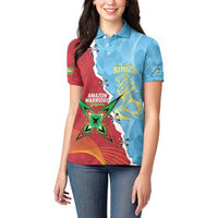Saint Lucia and Guyana Cricket Personalized Women Polo Shirt Kings Amazon Warriors Together - Wonder Print Shop
