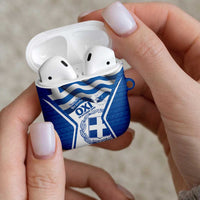 Greece Ohi Day AirPods Case Hellas Coat Of Arms Greek Pattern - Wonder Print Shop