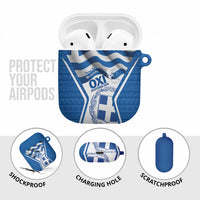 Greece Ohi Day AirPods Case Hellas Coat Of Arms Greek Pattern - Wonder Print Shop