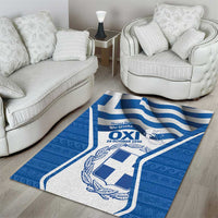Greece Ohi Day Area Rug Hellas Coat Of Arms Greek Pattern - Wonder Print Shop