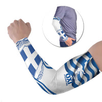 Greece Ohi Day Arm Sleeves Hellas Coat Of Arms Greek Pattern - Wonder Print Shop
