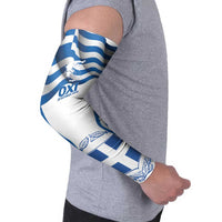 Greece Ohi Day Arm Sleeves Hellas Coat Of Arms Greek Pattern - Wonder Print Shop