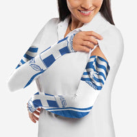 Greece Ohi Day Arm Sleeves Hellas Coat Of Arms Greek Pattern - Wonder Print Shop