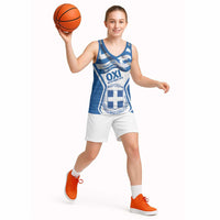 Greece Ohi Day Basketball Jersey Hellas Coat Of Arms Greek Pattern - Wonder Print Shop