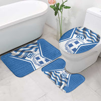 Greece Ohi Day Bathroom Set Hellas Coat Of Arms Greek Pattern - Wonder Print Shop