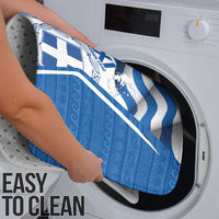 Greece Ohi Day Bathroom Set Hellas Coat Of Arms Greek Pattern - Wonder Print Shop