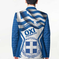 Greece Ohi Day Blazer Hellas Coat Of Arms Greek Pattern - Wonder Print Shop