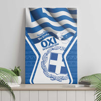 Greece Ohi Day Canvas Wall Art Hellas Coat Of Arms Greek Pattern - Wonder Print Shop