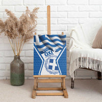 Greece Ohi Day Canvas Wall Art Hellas Coat Of Arms Greek Pattern - Wonder Print Shop