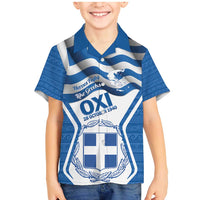 Greece Ohi Day Family Matching Mermaid Dress and Hawaiian Shirt Hellas Coat Of Arms Greek Pattern - Wonder Print Shop