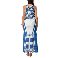 Greece Ohi Day Family Matching Tank Maxi Dress and Hawaiian Shirt Hellas Coat Of Arms Greek Pattern - Wonder Print Shop