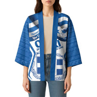 Greece Ohi Day Kimono Hellas Coat Of Arms Greek Pattern - Wonder Print Shop