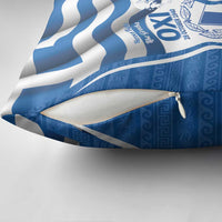Greece Ohi Day Pillow Cover Hellas Coat Of Arms Greek Pattern - Wonder Print Shop