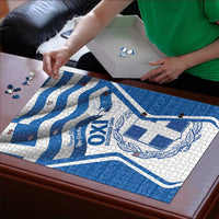 Greece Ohi Day Puzzle Hellas Coat Of Arms Greek Pattern - Wonder Print Shop