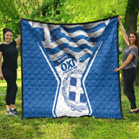 Greece Ohi Day Quilt Hellas Coat Of Arms Greek Pattern - Wonder Print Shop