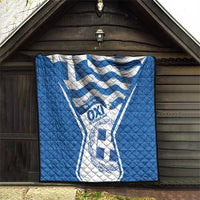 Greece Ohi Day Quilt Hellas Coat Of Arms Greek Pattern - Wonder Print Shop