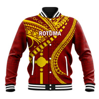 Personalised Fiji Rotuma Baseball Jacket Fijian Tapa Pattern - Wonder Print Shop