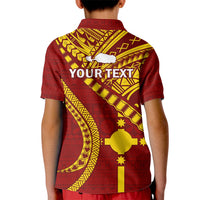 Personalised Fiji Rotuma Kid Polo Shirt Fijian Tapa Pattern - Wonder Print Shop