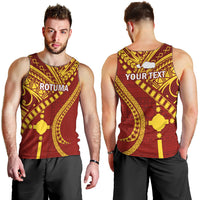 Personalised Fiji Rotuma Men Tank Top Fijian Tapa Pattern - Wonder Print Shop