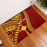 Personalised Fiji Rotuma Rubber Doormat Fijian Tapa Pattern - Wonder Print Shop
